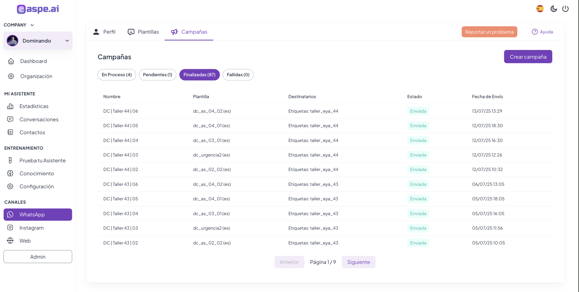 Difusión por WhatsApp